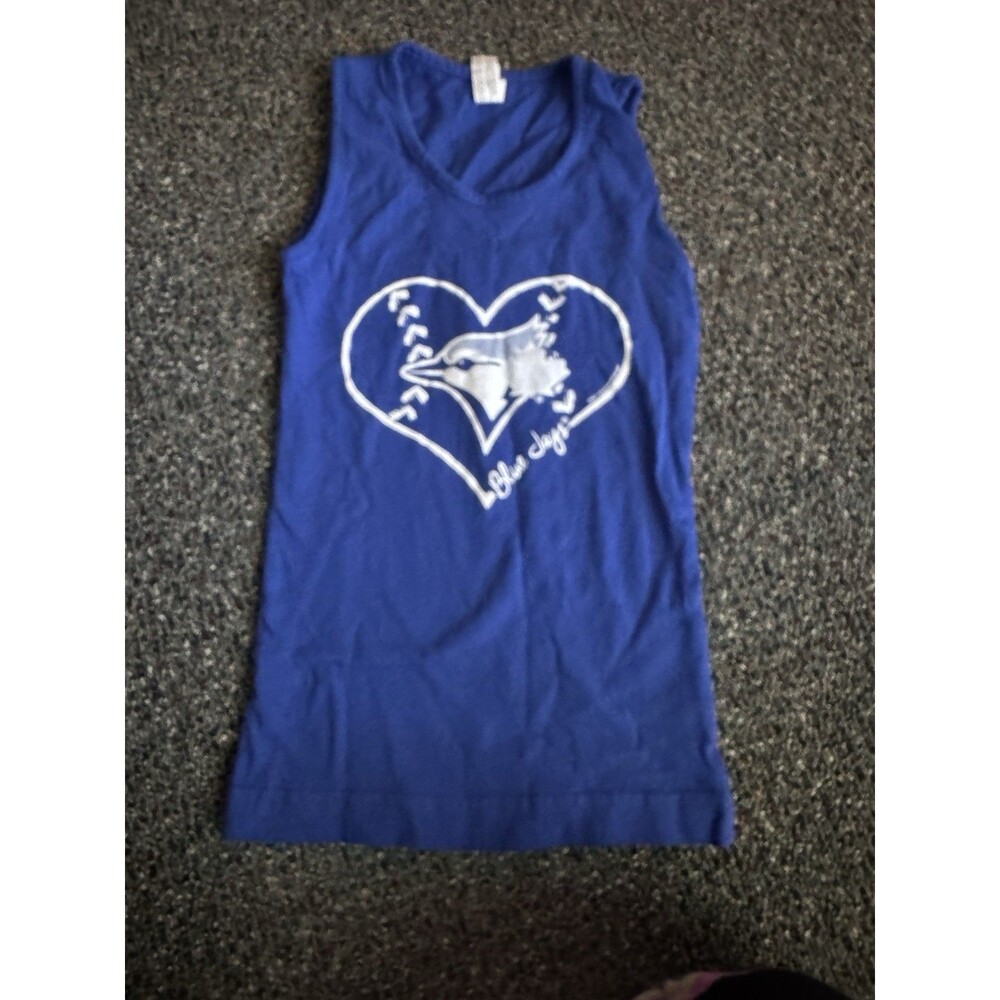 Girls XS Youth Toronto Blue Jays Soft as a Grape Royal Cotton Tank Top